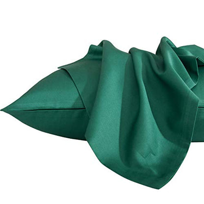 NTBAY Egyptian Cotton Toddler Pillowcases - Set of 2 - Travel Pillow Cases - 500 Thread Count Cotton 13x18 Pillow Covers - Envelope Closure Nursery Pillowcases, 13x18 Inches, Dark Green - color: Dark Green