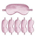 6PACK Silk Sleep Mask Satin Eye Masks Blackout Silky Eyeshade Cover Soft Blindfold Eyeshades for Women Sleeping Travel Gift - color: Mauve