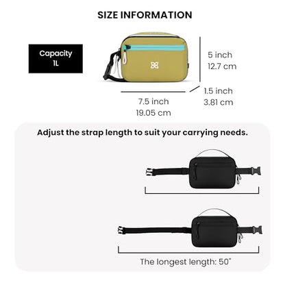 Sherpani Hyk, Small Sling Bag, 1L Belt Bag, Lightweight Travel Fanny Pack, Sling Crossbody Purse with RFID Blocking - color: Alchemy
