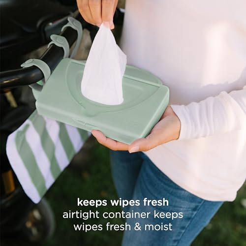 Ubbi On-the-Go Diapering Gift Set, Includes Changing Mat and Bag, Wipes Dispenser, Pacifier Holder and Bag Dispenser, Newborn Essentials, Sage - size: One Size, style: Sage Diaper Gift Set