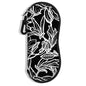 Sunglasses Soft Case, Ultra Light Portable Neoprene Zipper Glasses Case for Men Women - color: Black White Leaves