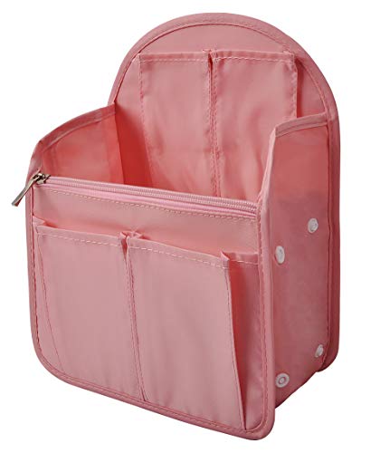 Vercord Backpack Organizer Insert Liner Hanging Travel Bag in Bag with Many Pockets - color: Pink, size: Medium