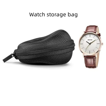 2 Pack Watch Travel Case, Single Watch Box w/Zipper for Storage,Portable Single Watch Storage box and Organizer for Wristwatches and Smart Watches(Black)