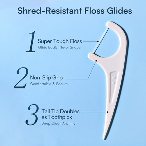 FAMILIFE Floss Picks, 240 Count Unflavored Dental Floss Cleaner, Tooth Picks Flossers with 4 Travel Handy Cases, Helps to Fight Tooth Decay and Keep Your Teeth Clean,Flossing Sticks for Family - color: White 240 Pcs