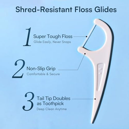 FAMILIFE Floss Picks, 240 Count Unflavored Dental Floss Cleaner, Tooth Picks Flossers with 4 Travel Handy Cases, Helps to Fight Tooth Decay and Keep Your Teeth Clean,Flossing Sticks for Family - color: White 240 Pcs