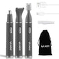 Nose Hair Trimmer for Men and Women,3 in 1 Painless Rechargeable Ear and Nose Trimmer,Eyebrow Facial Hair Trimmers All in One Grooming Kit Dual Edge Blades for Smoother Removal,Easy Cleansing - color: Gray-3 in 1