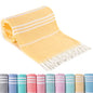 Turkish Beach Towels Vacation Essentials Quick Dry Sand Free Soft Absorbent Adult Oversized Bath Pool Swim Long Towel Lightweight Thin Fast Drying Over The Chair Towel Sand Repellent Anti Yellow - color: Thinner Yellow, size: 72 x 36 inch
