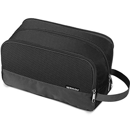 Toiletry Bag for Men Hanging Dopp Kit Water Resistant Shaving Bag Small Toiletry Bag for Traveling(Black) - color: Black
