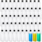 Marsui 50 Pcs Travel Bottles for Toiletries 10 oz Travel Size Containers Clear Shampoo Bottles Refillable Squeeze Bottle with Flip Cap Toiletry Bottle for Shampoo Lotion Conditioner(Black Lid)