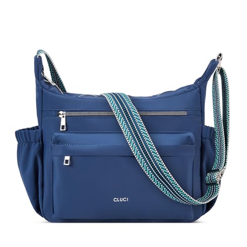 CLUCI Purses for Women, Anti Theft Crossbody Bags for Woman Travel, Water-Resistant Nylon Shoulder Handbags-Multiple Pockets - color: A5-dark Blue