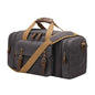 Waxed Canvas Duffel Bag 50L, Dark Grey | Waterproof, Travel, Overnight, Weekender - color: Dark Grey