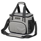 SUNNY BIRD 12L Large Insulated Lunch Bag, Leakproof and Foldable Lunch Cooler Box for Women Adult and Men, Fits 18 Cans (Grey) - color: Gray