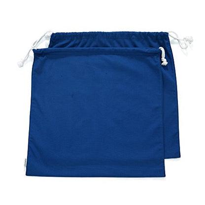 100% Cotton Canvas Travel Laundry Bag, 2-Pack (Small, Navy) - color: Navy, size: Small
