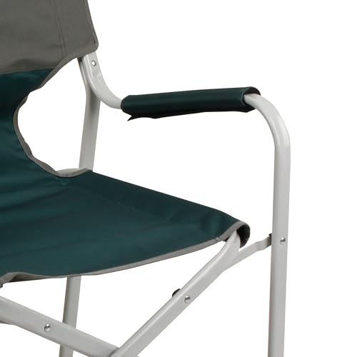 Coleman Outpost Elite Folding Camping Chair with Side Table & Cup Holder, Weather-Resistant Portable Chair with Arm Rests