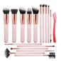 Real Perfection Makeup Brush Set 16 Pcs with 1 Eyebrow Razor Premium Synthetic Foundation Powder Concealers Eyeshadow Blush Makeup Brushes Make up Brushes Kit (Pink) - color: Pink