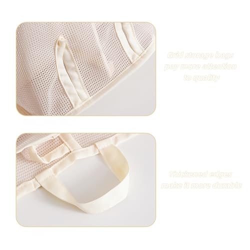 1pc Mesh Storage Bags Wall Mounted Breathable Fabric Hangable Organizer, Space Saving Pouches for Clothes Socks Underwear, Yellow, S - size: Small