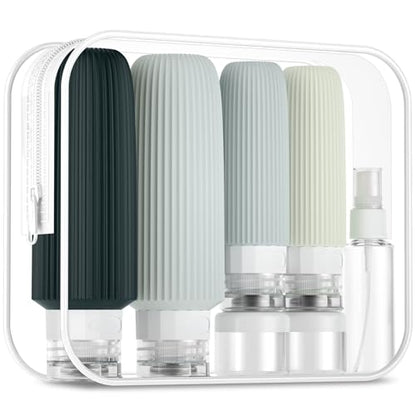 Mrsdry 16 Pack Travel Bottles for Toiletries, Large 6oz Silicone Travel Containers, Leak Proof Refillable Liquid Shampoo And Conditioner Travel Essentials - color: Grey, size: Large