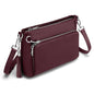 befen Anti Theft Genuine Leather Crossbody Bags for Women Handbags and Shoulder Basg with Built in Wallet RFID Leather Purse - color: Burgundy