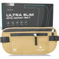 Travel Money Belt & Passport Holder - RFID Blocking Slim Travel Wallet & Fanny Pack for Men and Women - Essential Travel Pouch for Cash, Credit Cards, and Documents (Beige) - color: Beige