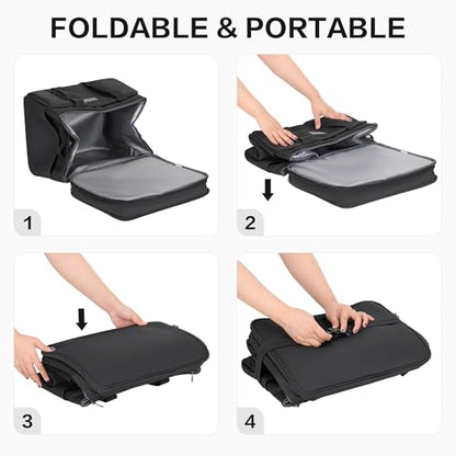 Hulongo Insulated Soft Cooler Bag, Large Ice Coolers Soft Sided Ice Chest for Beach, Collapsible and Portable - color: black (30 CAN Medium)