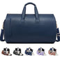 Convertible Garment Bag, Carry on Garment Duffel Bag with Shoulder Strap, Men's Women's Travel Clothing Bag with Shoe Compartment, 2-in-1 Hanging Suitcase Suit Business Travel Bag (Blue) - color: Blue