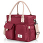 Hafmall Large Insulated Lunch Bag for Adults, Wide Opening Insulated Bag with Shoulder Strap,Loncheras para Mujer, Reusable Adult Lunch Tote Bag For Work, Picnic(Red) - color: Red
