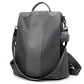 PINCNEL Women Backpack Purse Waterproof Nylon Anti-theft Rucksack Lightweight Shoulder Bag - color: Gray, size: Large