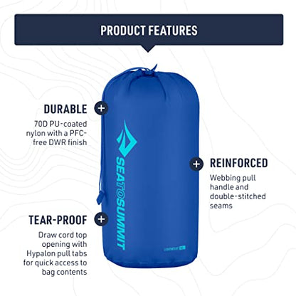Sea to Summit Lightweight Stuff Sack, Durable Outdoor and Travel Storage - color: Spicy Orange, style: 13 Liter