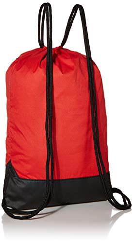 Nike Brasilia Training Gymsack, Drawstring Backpack with Zipper Pocket and Reinforced Bottom, University Red/University Red - color: University Red/University Red
