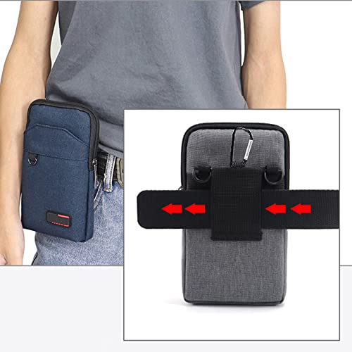 Travel Cell Phone Pouch Belt Pouch, Phone Holster Crossbody Bag with Shoulder Strap for iPhone Case Holder for Hand with Neck Lanyard Smartphone Walking Passport Wallet | with Shoulder Strap - color: Single Layer Blue