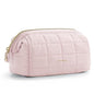 BAGSMART Makeup Bag Travel Toiletry Bag, Puffy Padded Make Up Bags for Women Makeup Organizer Case, Wide-open Pouch Purse Travel Essentials Toiletries Accessories Brushes, Pink - color: 01-Sakura Pink