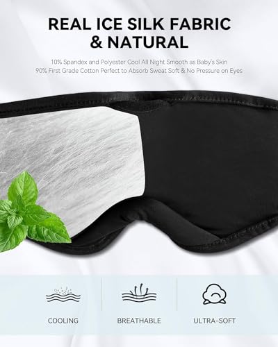 MUSICOZY Sleep Headphones, Bluetooth 5.4 Sleep Mask Headband Headphones Sleeping Eye Mask, Wireless Music Earbuds Earphones with HD Stereo Speakers for Side Sleepers, Cool Gadgets Unique Gift - color: Light Pink