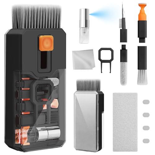 Ordilend All-in-1 Keyboard Cleaner and Laptop Cleaning Kit - Professional Computer Screen-Safe Tools for MacBook and Electronics - Portable Brush Set for Gamers and Remote Professionals - color: Black