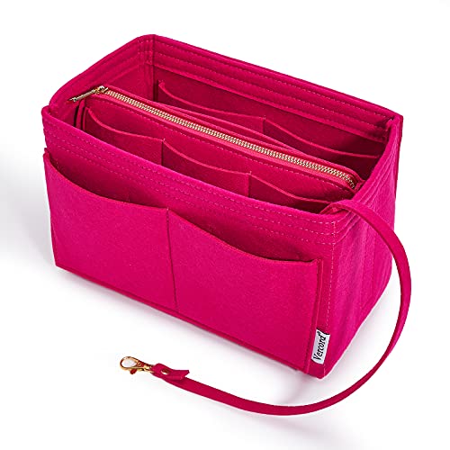 Vercord Felt Organizer Insert For Purse Handbag Tote Bag In Bag Inside Shaper Divider Neo Rose Small - color: A Rose, size: Small