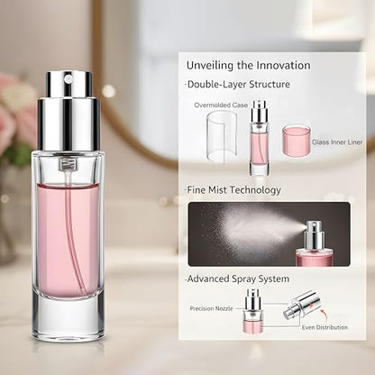 5ml Perfume Travel Refillable Bottle Perfume Atomizer, Travel Size Perfume Bottle,10pcs Glass Bayonet Mount Fragrance Atomizers for Trip, Leak-proof Cologne Sprayer Bottles - color: clear
