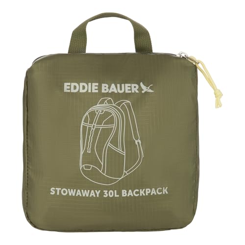 Eddie Bauer Stowaway Packable Backpack | Travel | Outdoor | Lightweight | Foldable | Durable | Ripstop Polyester | 30L - Irish Green - color: Irish Green, size: 30L