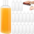 Domensi 24 Pcs Plastic Bottle Squeeze Containers with Disc Cap Travel Bottles Reusable Empty Toiletries Shampoo Containers Refillable Travel bottles for Shampoo Lotions (10oz,White) - color: White, size: 10oz