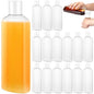 Domensi 24 Pcs Plastic Bottle Squeeze Containers with Disc Cap Travel Bottles Reusable Empty Toiletries Shampoo Containers Refillable Travel bottles for Shampoo Lotions (10oz,White) - color: White, size: 10oz