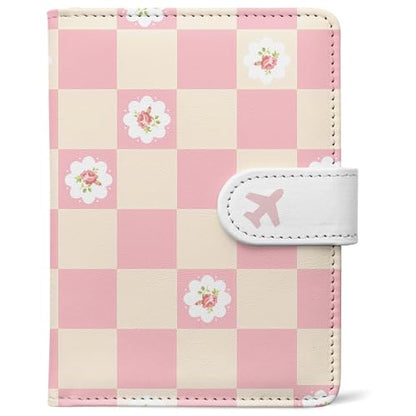 Passport Holder, Travel Wallet Cover with Pen Loop | Cute RFID Blocking Leather Case with Magnetic Closure for Travel Essentials-Sweet - color: M-Sweet