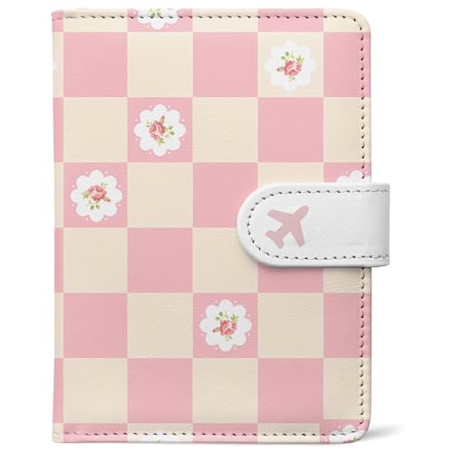 Passport Holder, Travel Wallet Cover with Pen Loop | Cute RFID Blocking Leather Case with Magnetic Closure for Travel Essentials-Sweet - color: M-Sweet