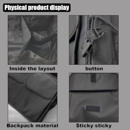 GLSOWEE Trunk Organizer for Car - Collapsible Car Storage Organizer with 3 Compartments - Foldable Car Trunk Organizer for SUVs & Sedans - Waterproof Storage Container Box Car Organizer (1PCS)