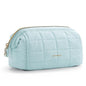 BAGSMART Makeup Bag Travel Toiletry Bag, Puffy Padded Make Up Bags for Women Makeup Organizer Case, Wide-open Pouch Purse Travel Essentials Toiletries Accessories Brushes, Light Blue - color: 13-Mint Green