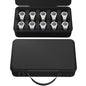 10 Slot Watch Box - Hard Shell EVA Watch Travel Case - Portable Storage Organizer for Men Fits Large Watches Up to 55mm - Black