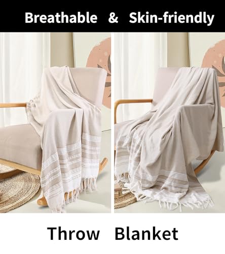 Large Throw Blanket Yoga Blanket Turkish Beach Towel Mens Birthday Gift Ideas Dad Father Day Husband Brother Uncle Boyfriend Male Boss Grandpa Him Appreciation Thank You Retirement 60th 50th 40th 30th - color: Dark Grey, size: Giant Large 82''x88''