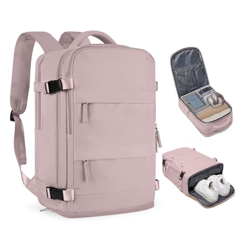 coofay Travel Backpack For Women Men Airline Approved Carry On Backpack Flight Approved Waterproof Sports Backpack Casual Daypack Small Hiking Backpacks - color: A-pinkish Purple, size: Medium