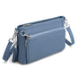 befen Anti Theft Genuine Leather Crossbody Bags for Women Handbags and Shoulder Basg with Built in Wallet RFID Leather Purse - color: Blue