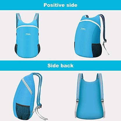 Ultra Lightweight Packable Water Resistant Backpack for Travel Camping Outdoor Hiking Daypack - color: Blue