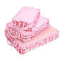 Shinylin 3 Pack Compression Packing Cubes for Travel 3 Size Clothing Bags with Mesh Window for Travel Home Underwear Clothes Accessories Organization Women(Pink bow) - style: Pink bow