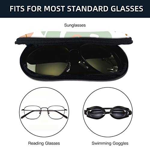 Sunglasses Soft Case with Carabiner Ultra Light Neoprene Zipper Glasses Case - color: Modern Art