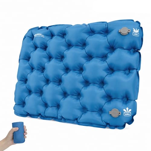 EULANT Lightweight Inflatable Seat Cushion Waterproof Air Cushion,Portable Travel Cushion Suitable for Camping Hiking Climbing Bleacher, Home and Office - color: Blue, size: Nylon Seat Cushion